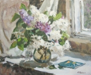 Н.Н.-Репин.-Белая-сирень-Холст-масло-50×60-1987