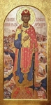 komissarova-lilija-valentinovna-aleksandr-nevskij-v-zhitii-doska-levkas-jaichnaja-tempera-100h50-2024g