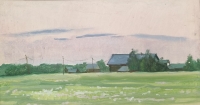 komissarova-lilija-valentinovna-severnaja-derevnja-karton-maslo-32h175-1998g
