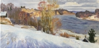 konstantinov-konstantin-konstantinovich.-staraja-ladoga.-vid-na-olegov-kurgan.-holst-maslo-30h60-2025