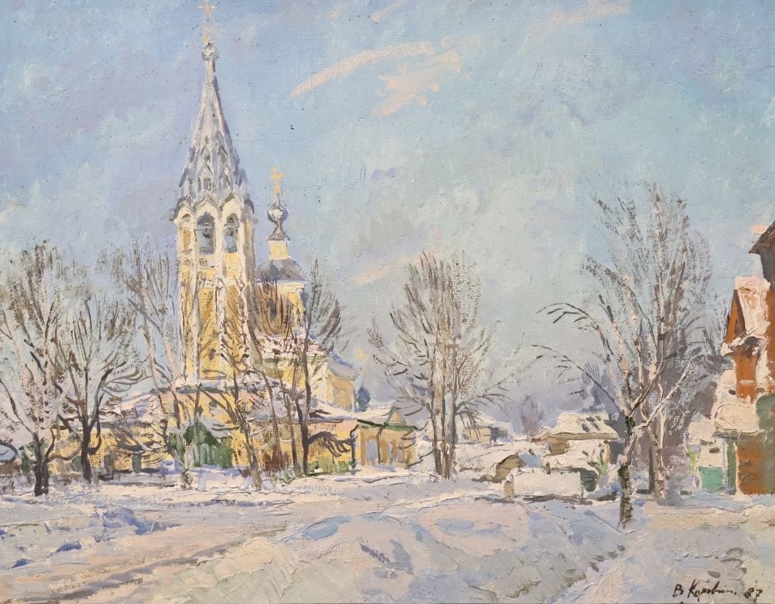 Чухлома. Морозный день. Км. 40х50. 1987.