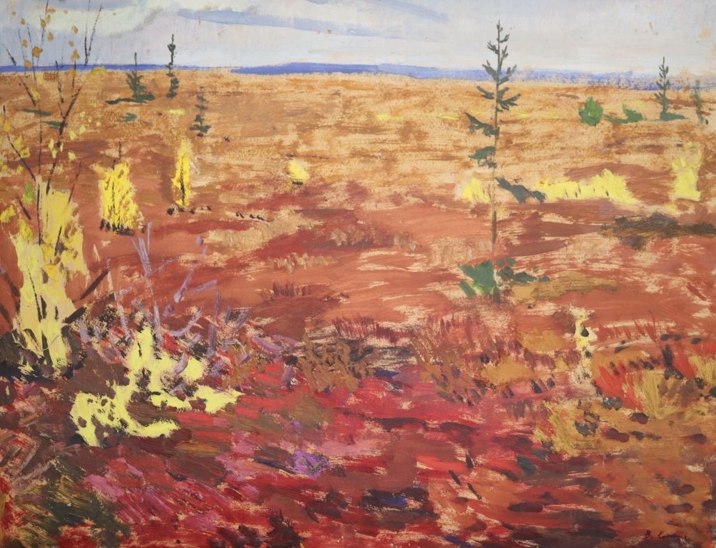 Осень. Тундра. Км. 55х70. 1964.