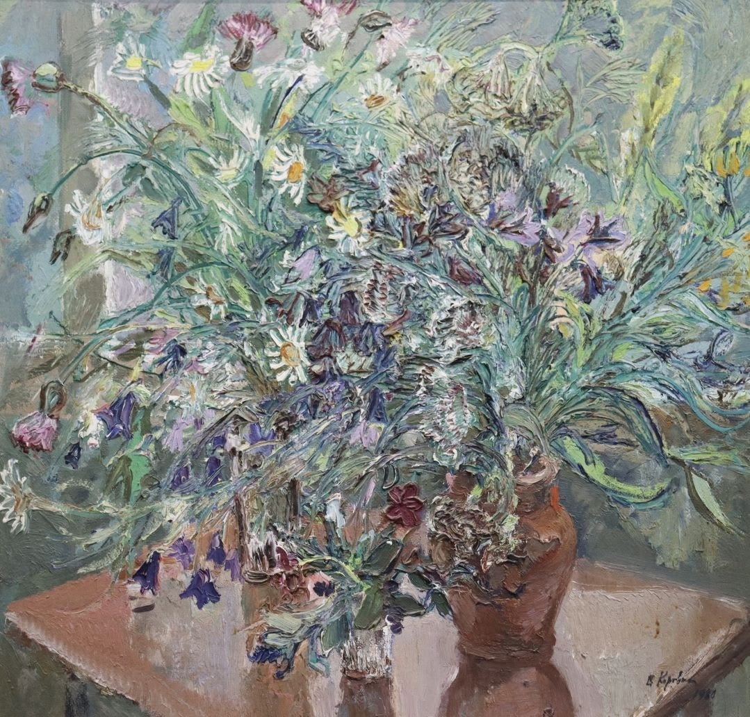 Полевые цветы. Км. 68х70. 1988.