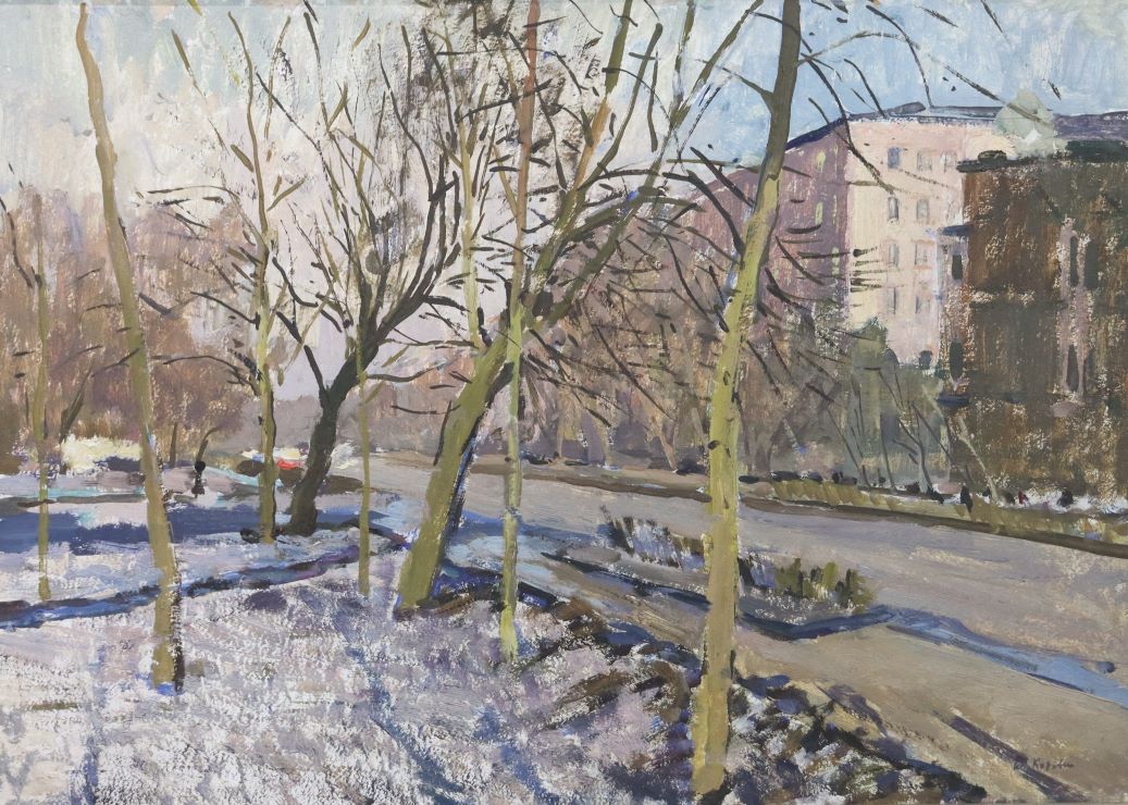 Последний снег. Км. 49х69. 1967