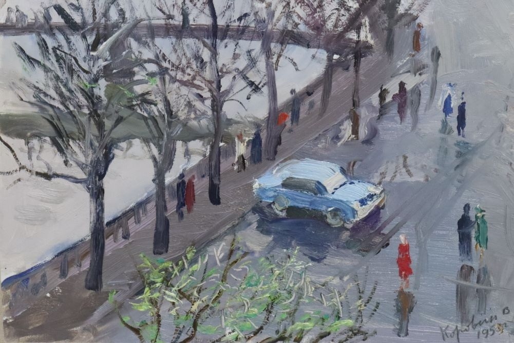 Утро Ленинграда. Км. 21х30. 1956.