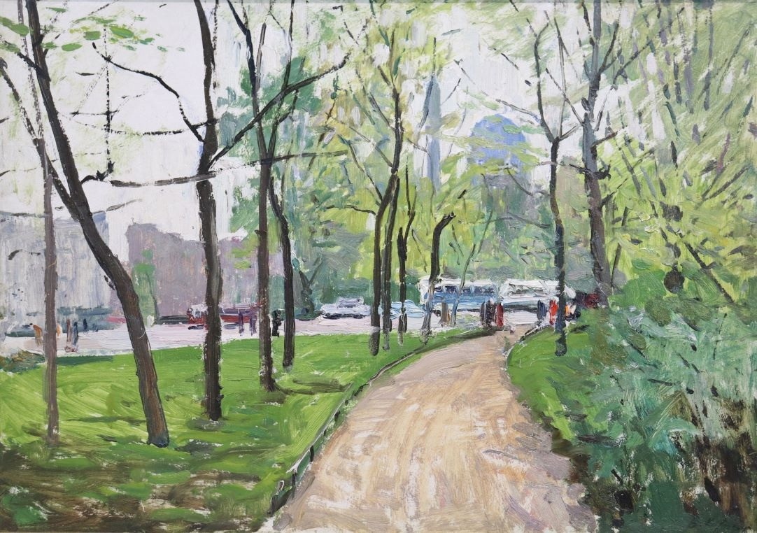 Утро Ленинграда. Км. 50х70. 1961.