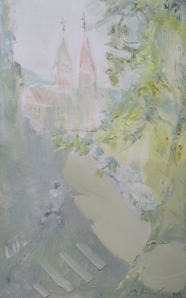 Дорога. Чиндао. Китай. Хм. 80х50. 2014.