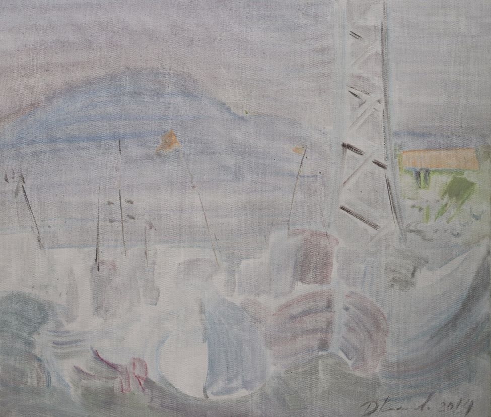 Порт. Лаошань. Китай. Хм. 60х70. 2014.