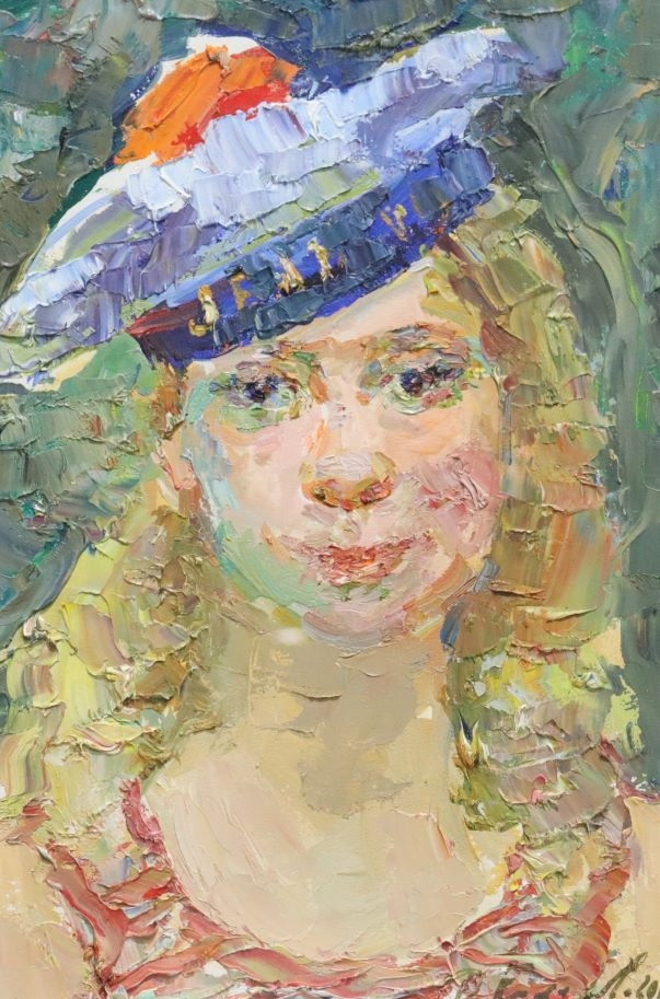 Портрет девочки. Французский моряк. Орг м. 30х20. 2011.