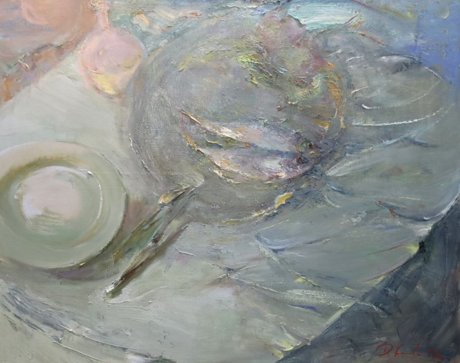 Розовый графин. Хм. 101х127. 2013.