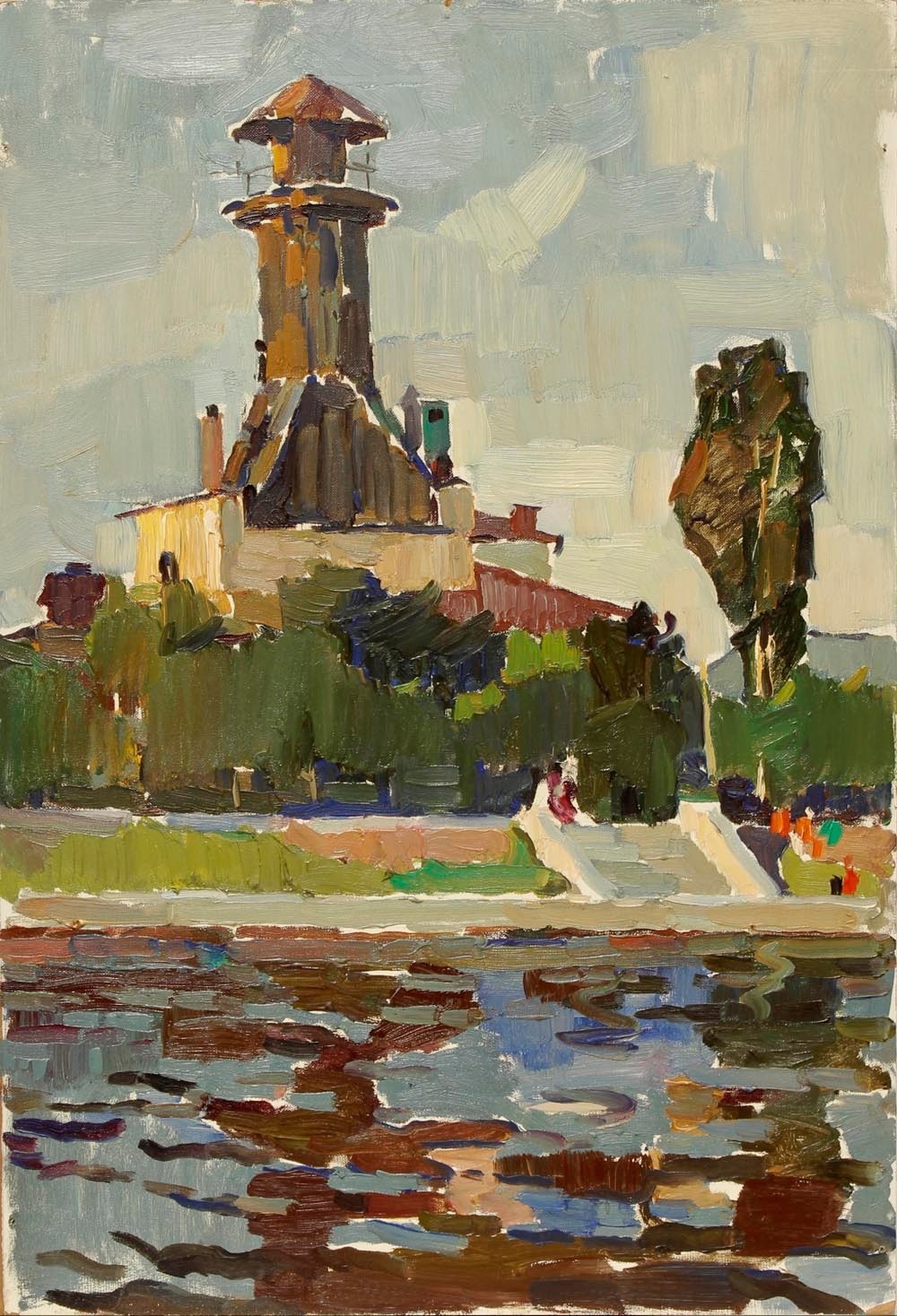 Альберти П.Ф. Маяк на Ладоге. Км. 48х33, 1970